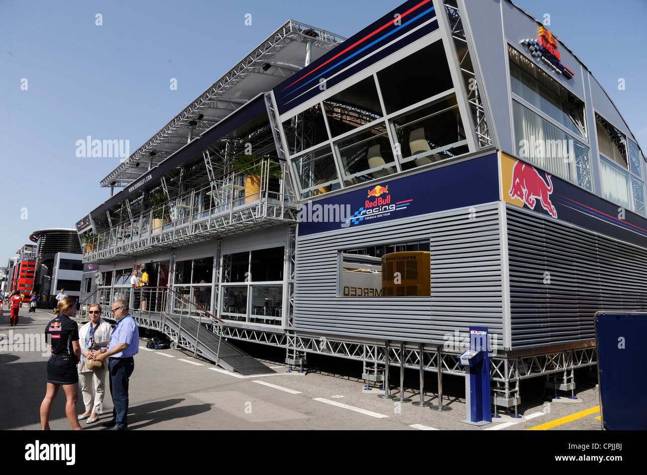 Formålet stressende Forholdsvis Red Bull Team Hospitality during the Formula One Grand Prix of Spain 2012  Stock Photo - Alamy