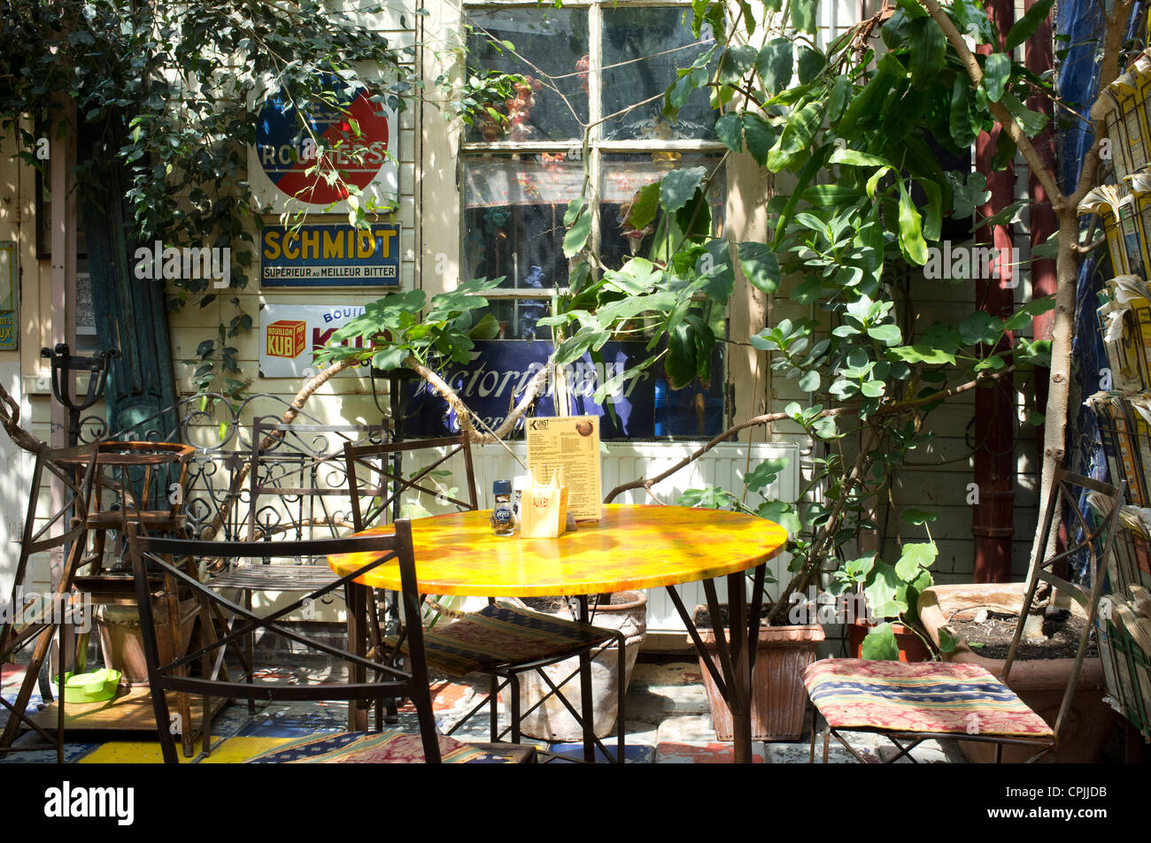 A greenhouse style cafe in Delft Stock Photo Alamy