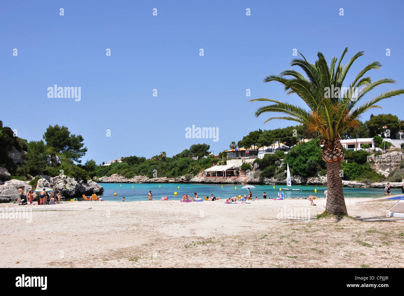 Platja de Cala Santandria, Cala Santandria, Menorca, Balearic Islands, Spain Stock Photo