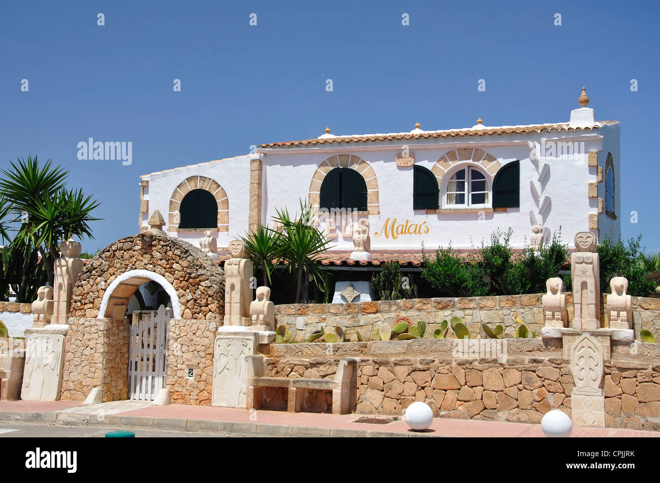 Villa Mateus, Cala Blanca, Menorca, Balearic Islands, Spain Stock Photo