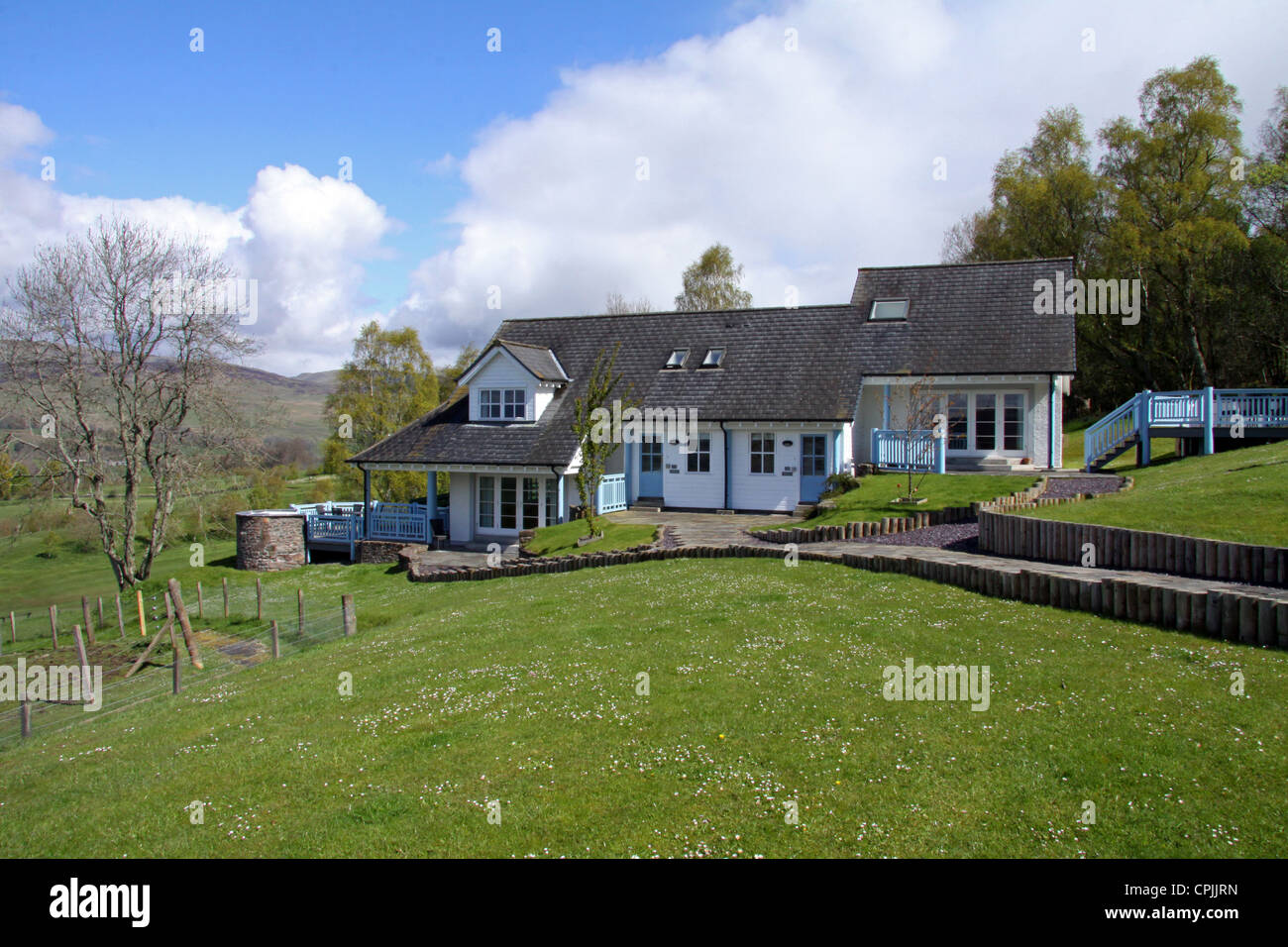 Pretty Cottages To Rent At Crieff Hydro Hotel Scotland Stock