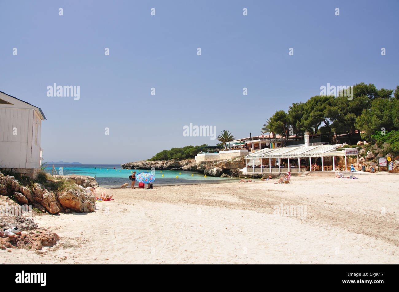 Platja de Cala Blanca, Cala Blanca, Menorca, Balearic Islands, Spain Stock Photo