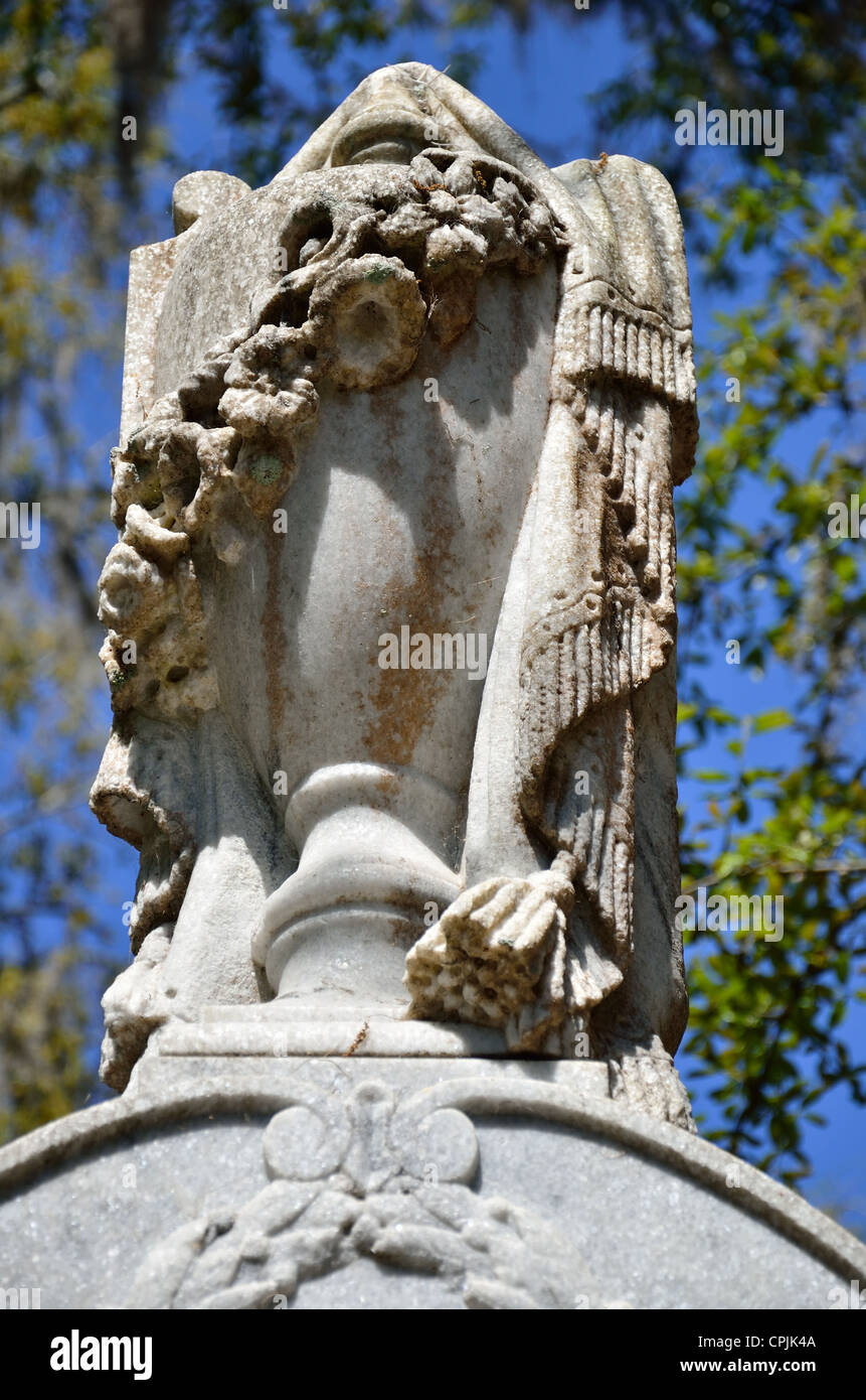 Classic draped urn grave marker Stock Photo Alamy