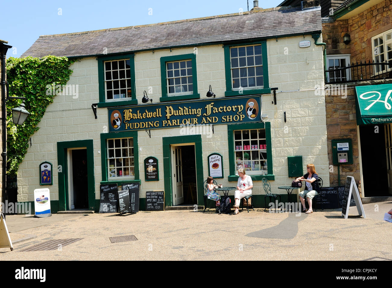 Bakewell Ancient Market Town in the Peak District Of Derbyshire England.Bakwell Pudding Factory