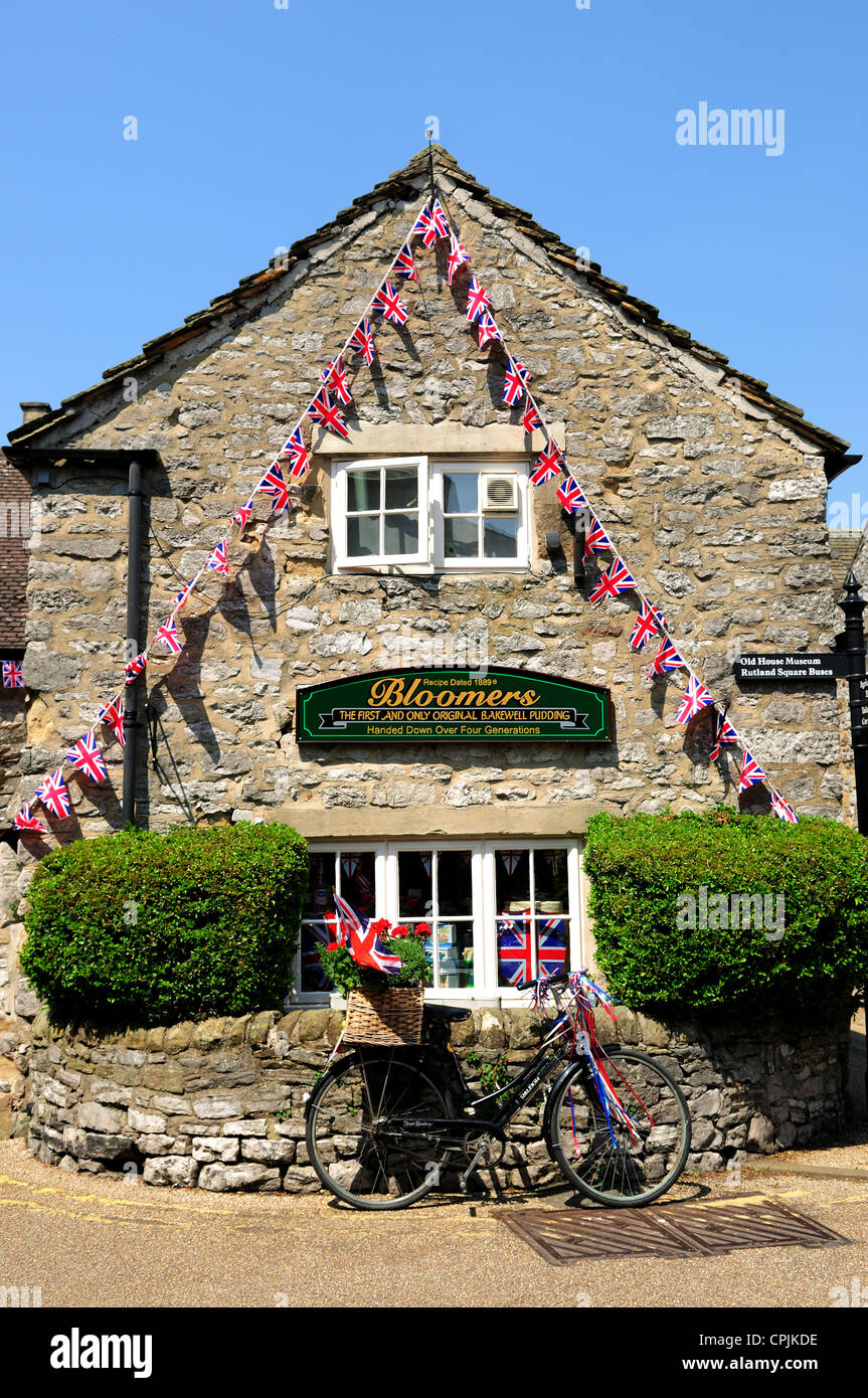 Bakewell Ancient Market Town in the Peak District Of Derbyshire England.Bloomers Pudding Shop