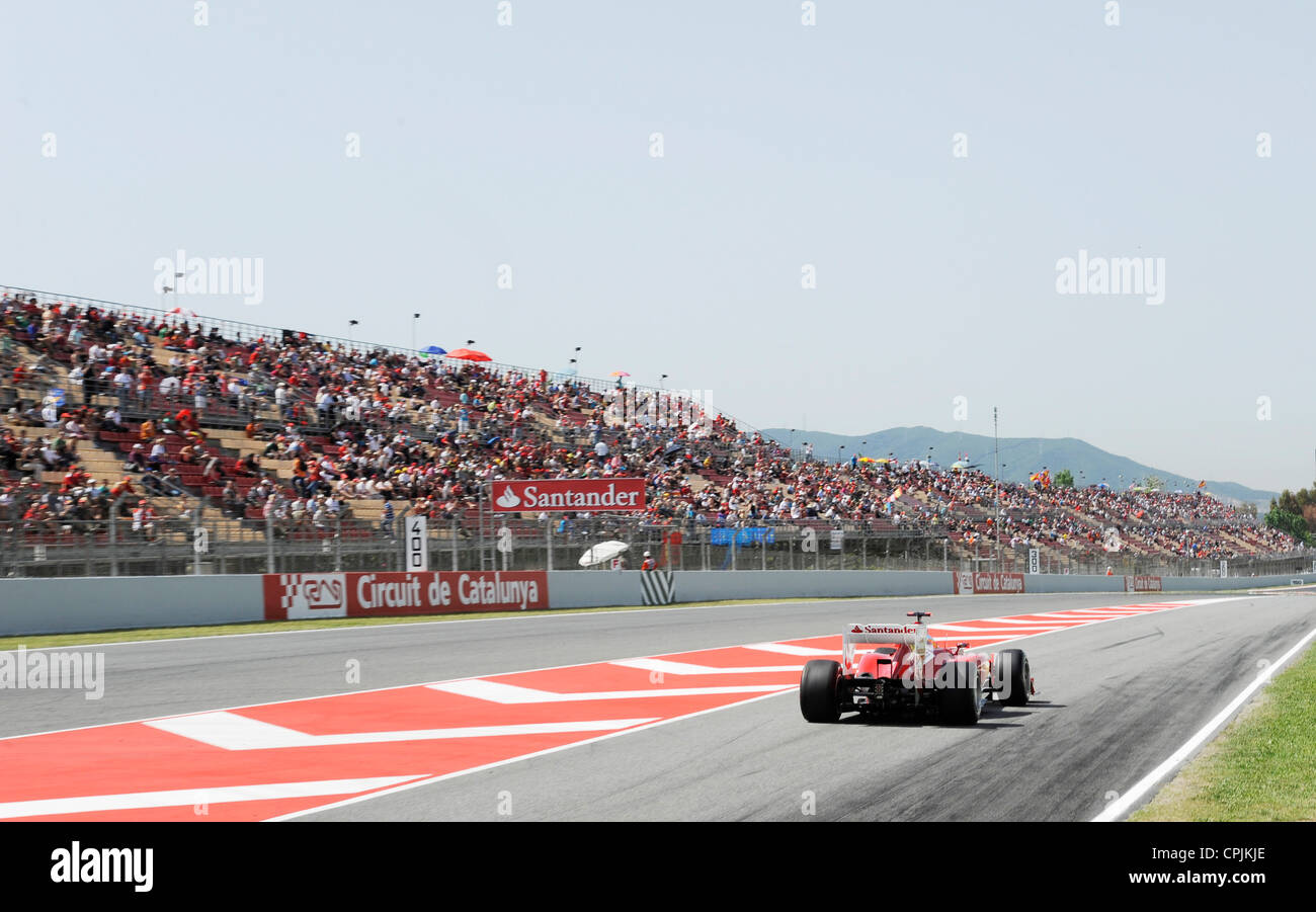 Ferrari race car during the Formula One Grand Prix of Spain 2012 Stock ...