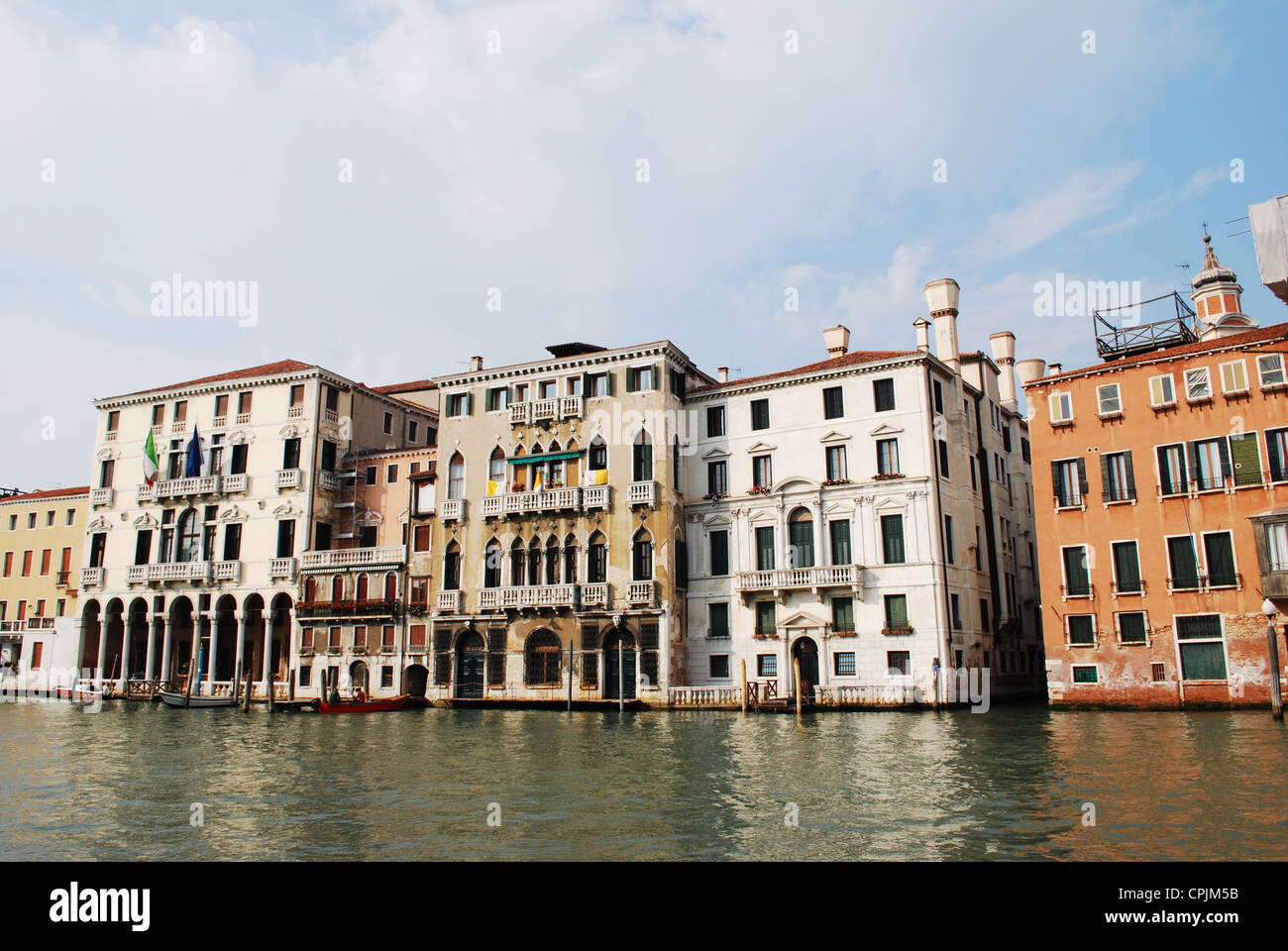 Colorful ancient houses on Grand Canal, Venice, Italy Stock Photo - Alamy