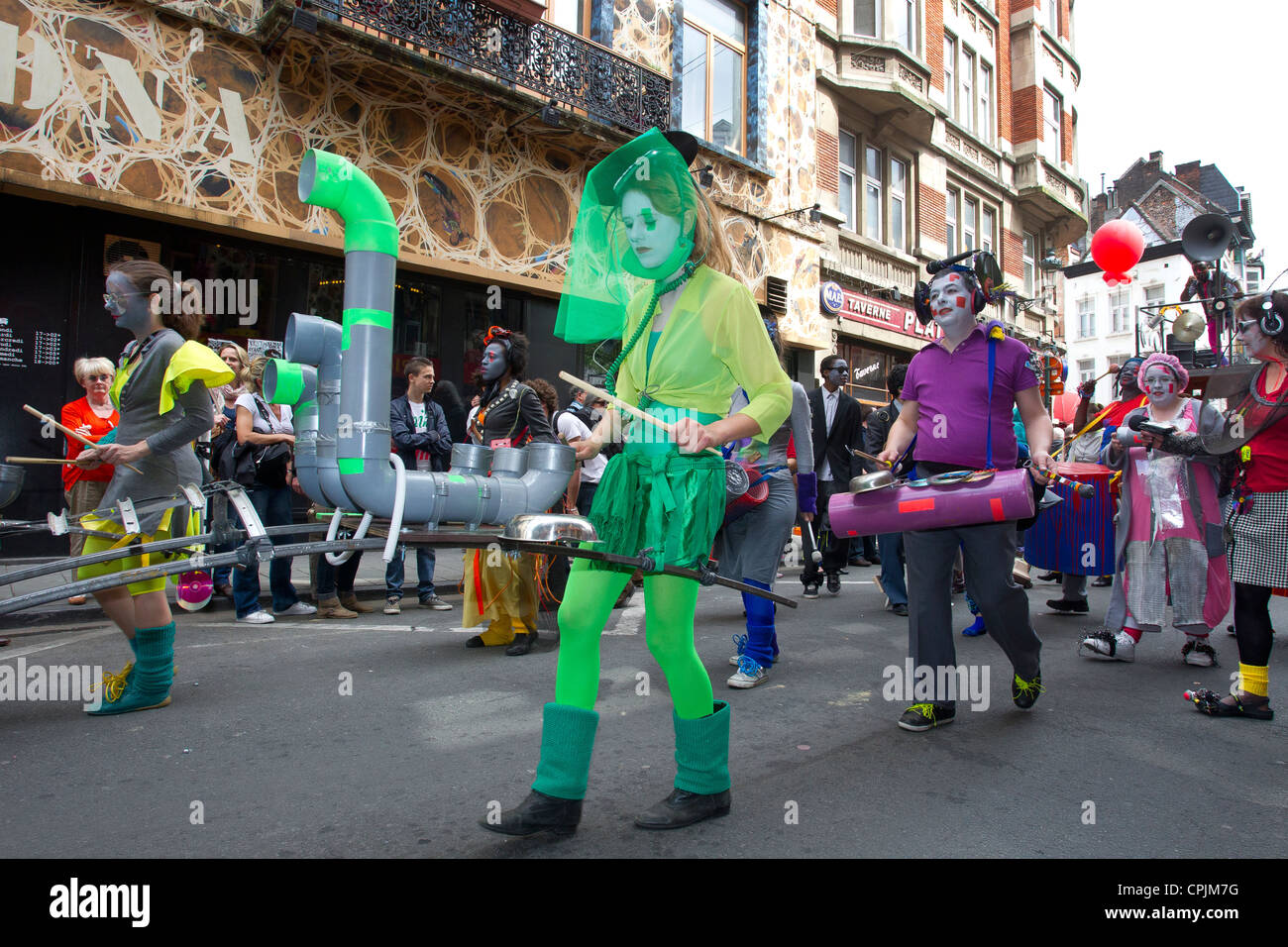 zinneke parade street carnival Stock Photo