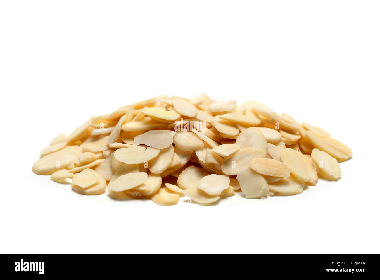 pile chopped almonds Stock Photo