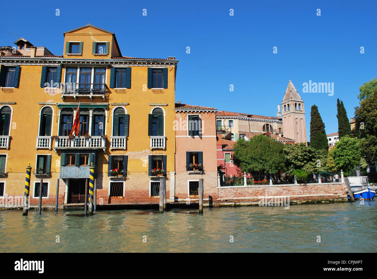 Colorful ancient houses on Grand Canal, Venice, Italy Stock Photo - Alamy