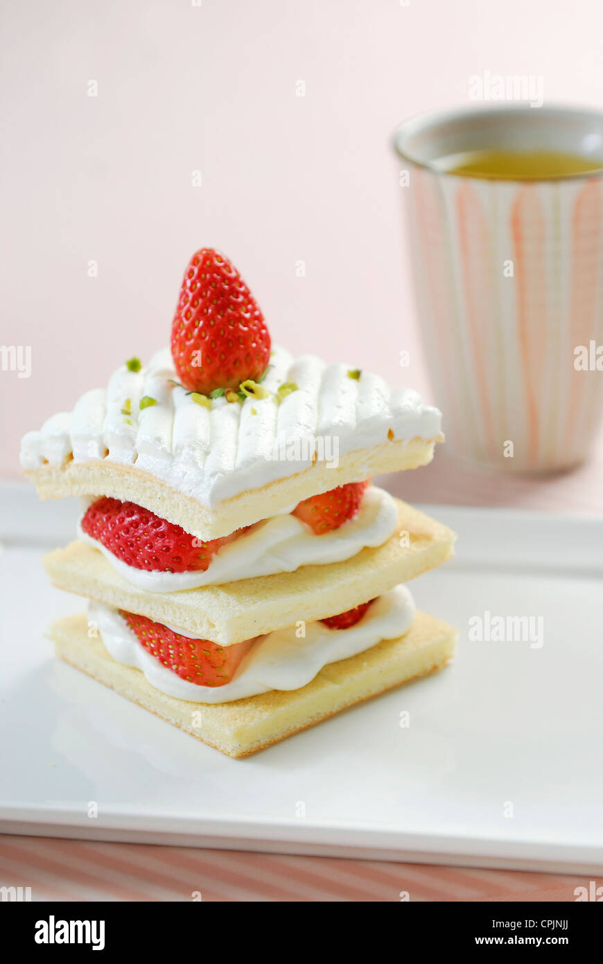 Strawberry shortcake Stock Photo