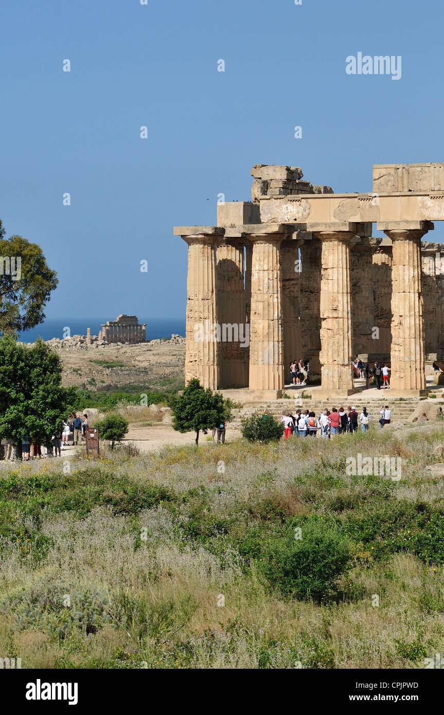 Selinunte. Sicily. Italy. Temple E (5C BC) Stock Photo