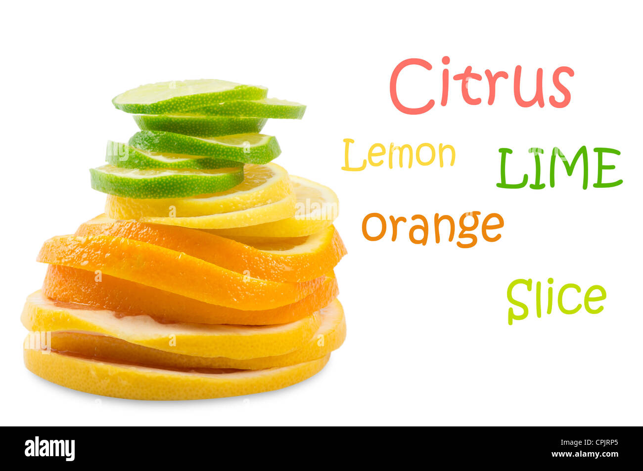 Citrus fruits isolated on white background Stock Photo - Alamy
