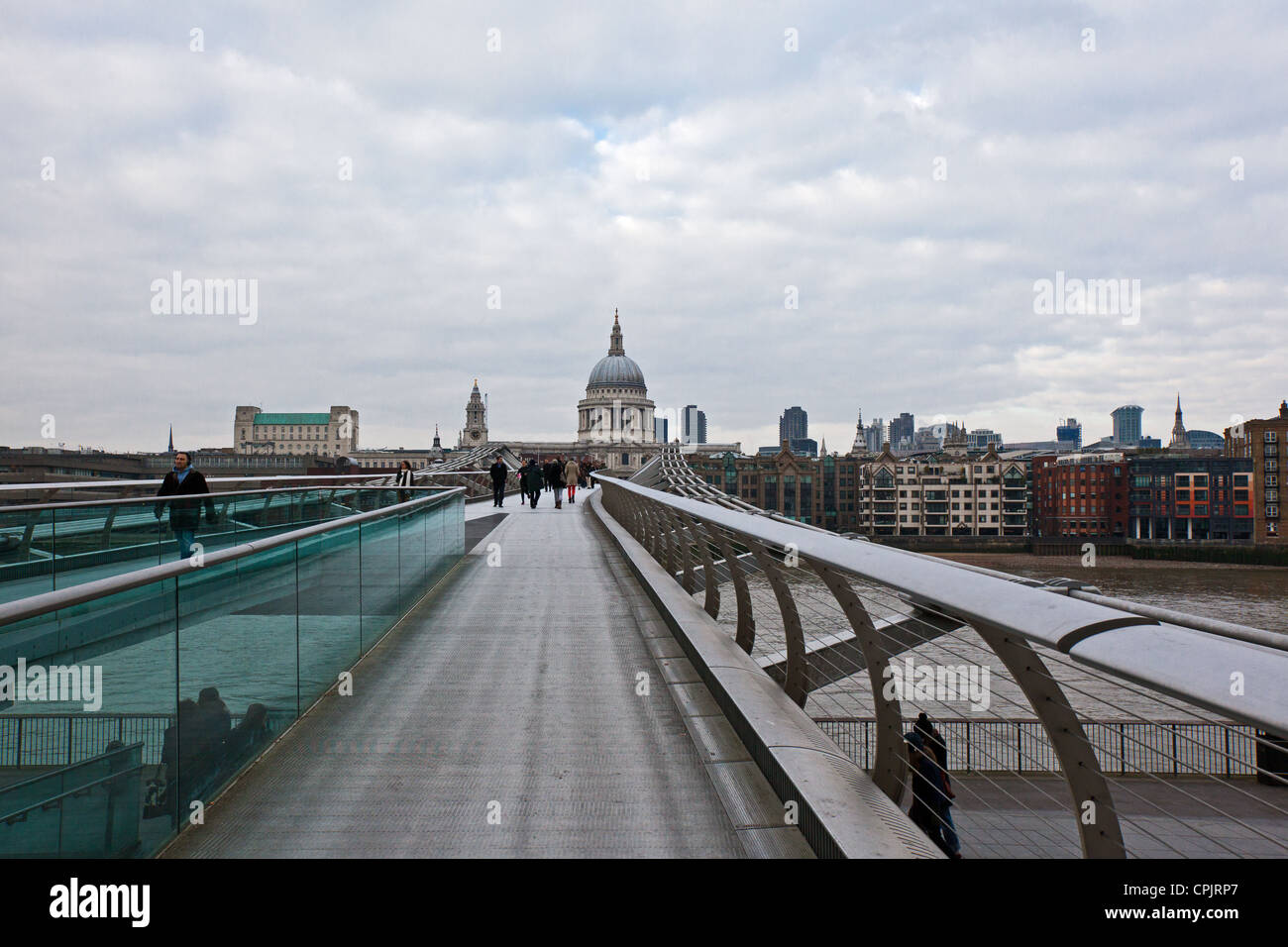London, a view of the city from the Millennium bridge Stock Photo