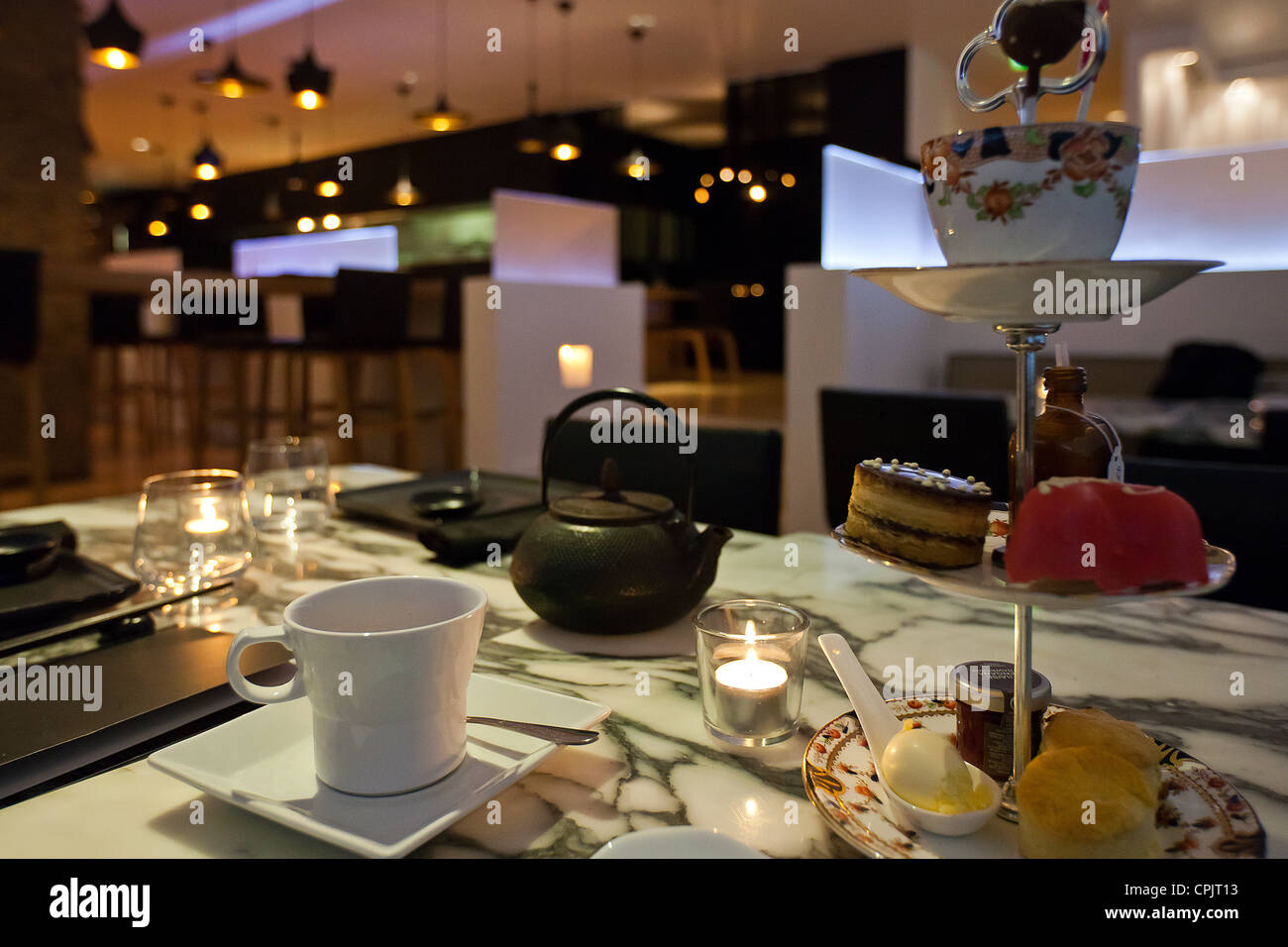 London, the afternoon tea hall of the Sanderson Hotel in Berners street