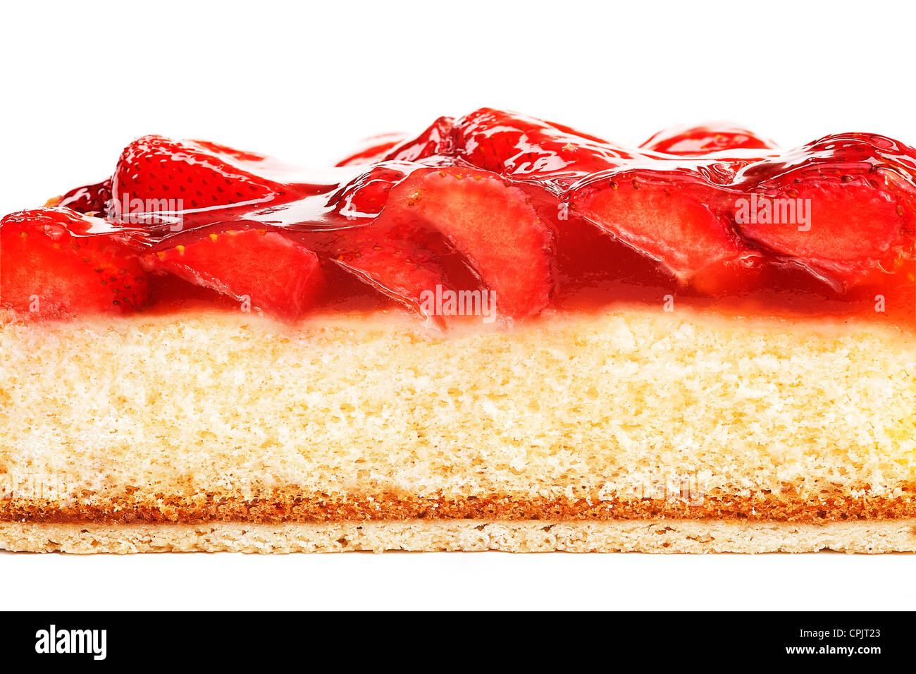 tasty strawberry cake isolated on white background Stock Photo - Alamy