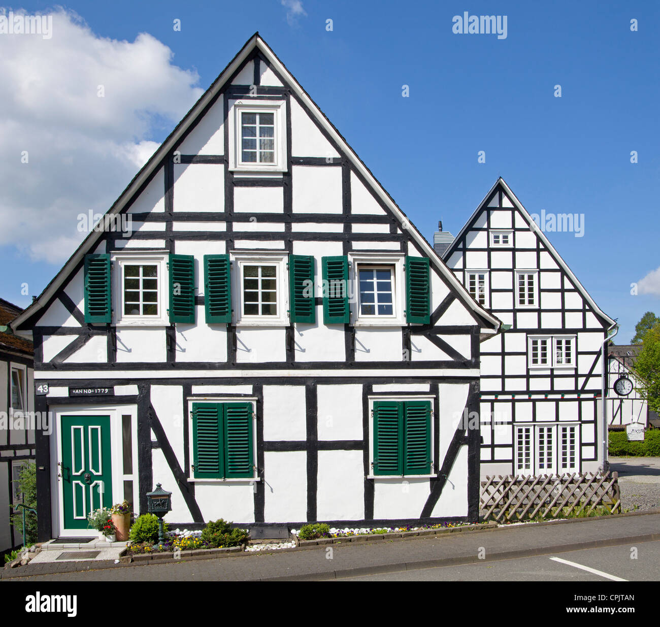 frame houses in the old town of Freudenberg, Siegerland, Northrine Westfalia, Germany Stock Photo