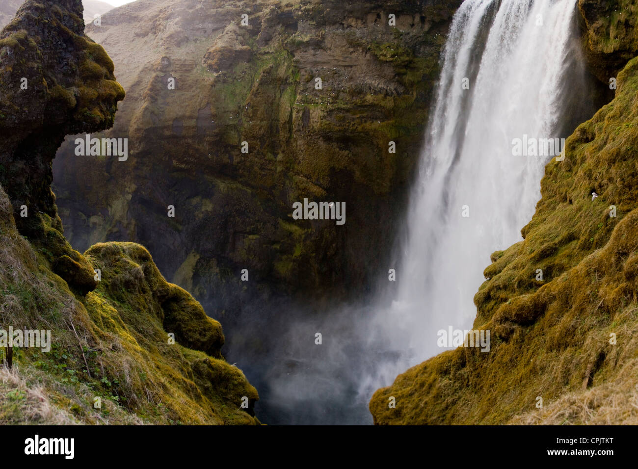 Skogafoss waterfall in Iceland Stock Photo
