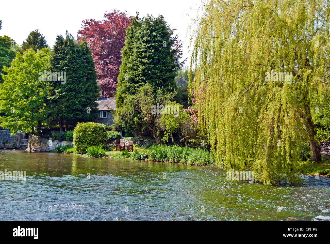 River Wye at Ashford in the Water, Derbyshire Stock Photo Alamy