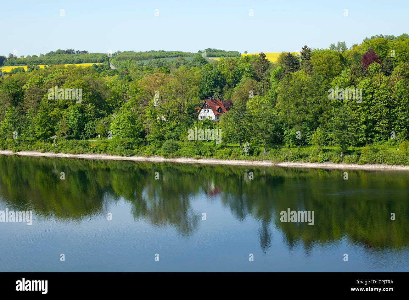 House Beside Collecting Pond Lake Moehne Moehnesee Sauerland