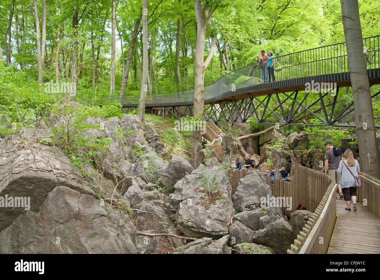 chaos of rocks, Sauerland Park near Hemer, Sauerland, North Rhine-Westfalia, Germany Stock Photo