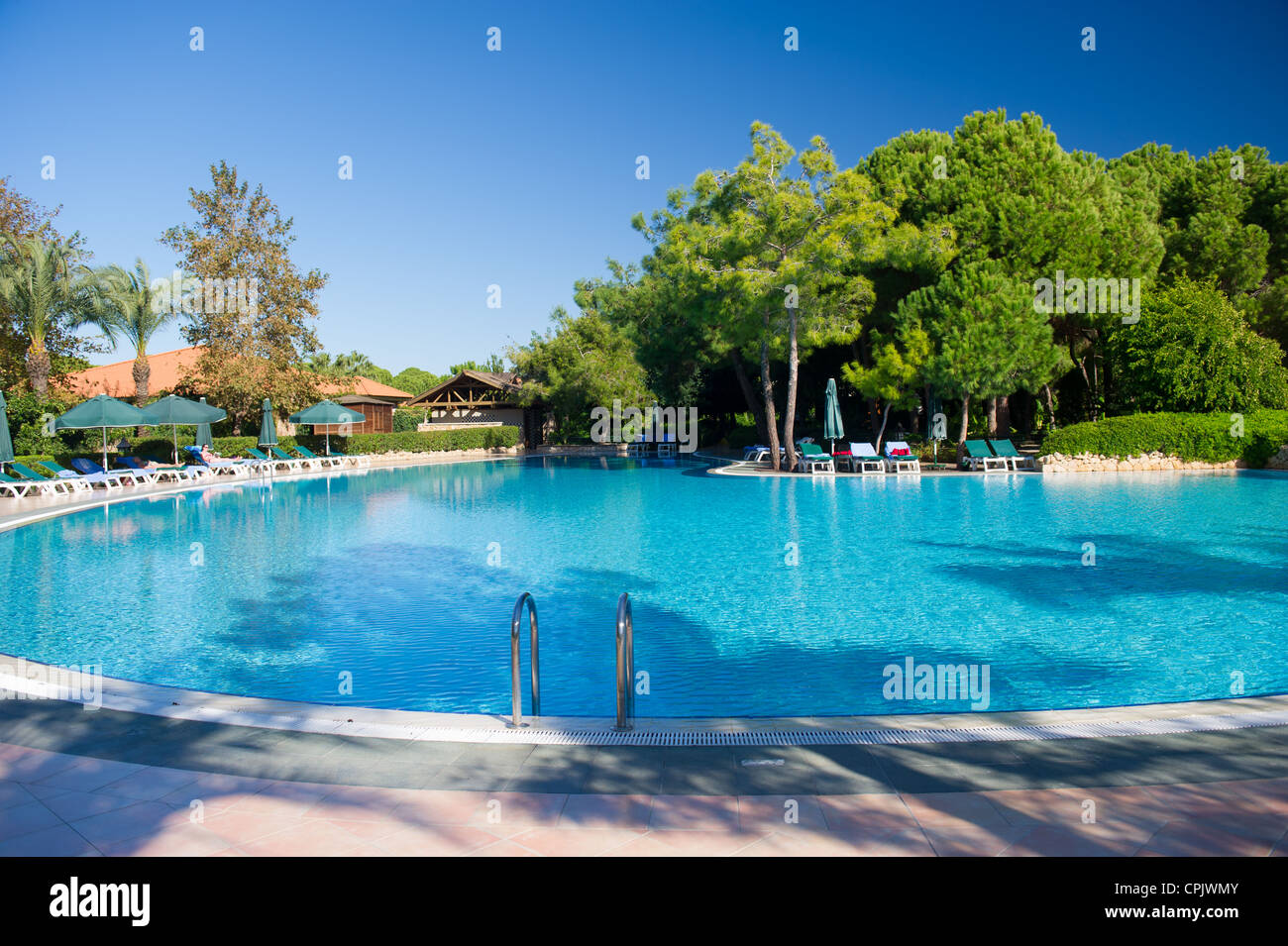 Image showcasing Luxury swimming pool outdoor Stock Photo - Alamy