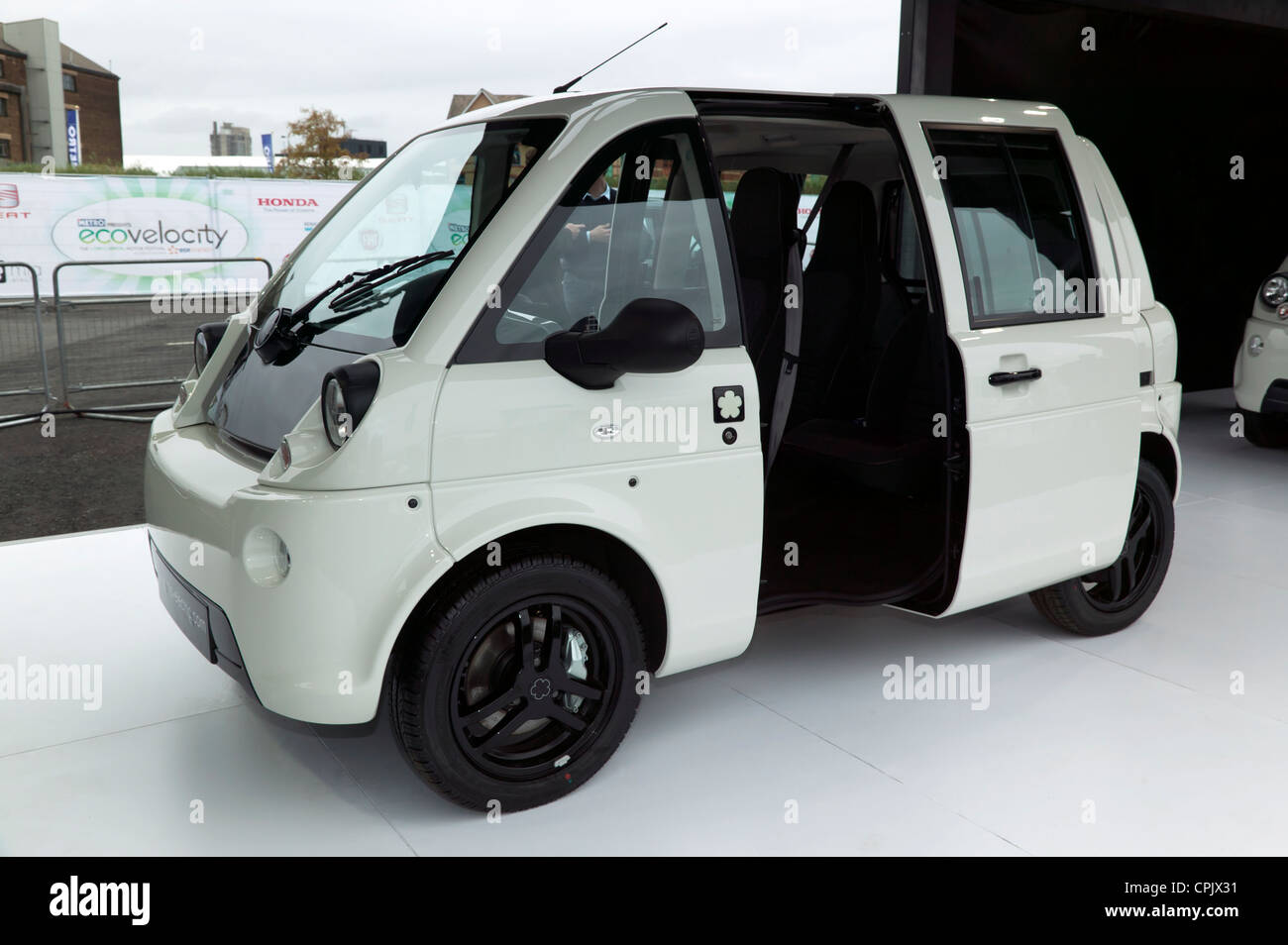 The Mia electric car, on display at ecovelocity, 2011 Stock Photo - Alamy