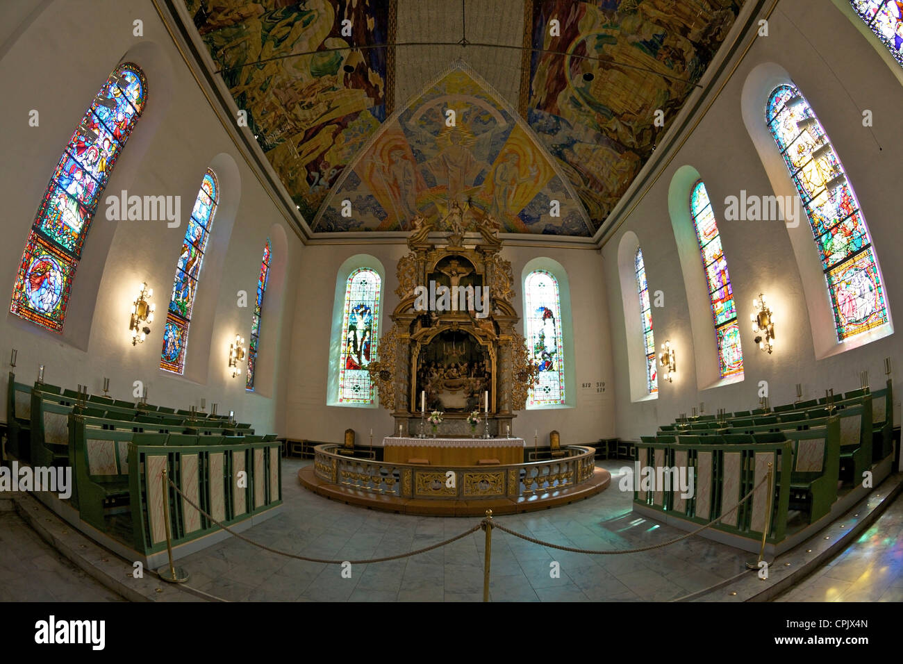 Cathedral or Domkirke interior, Oslo, Norway, Europe Stock Photo