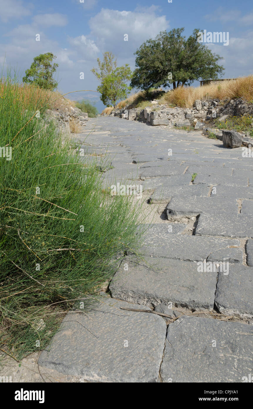 Hippos Sussita archeological site. Golan heights. Israel Stock Photo