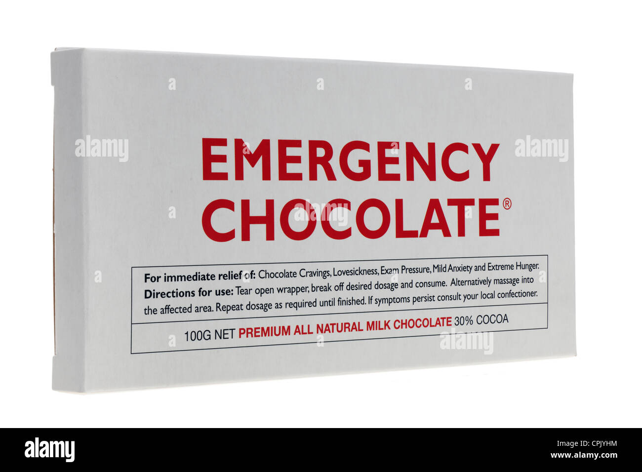 Bar of Emergency chocolate Stock Photo