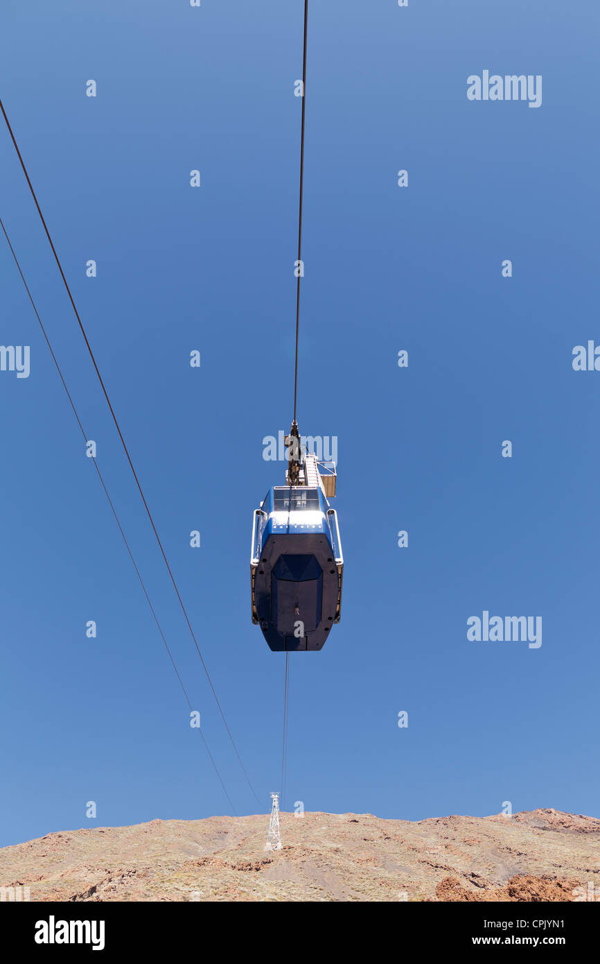 The Teide cable car coming down from to pico del teide on Tenerife