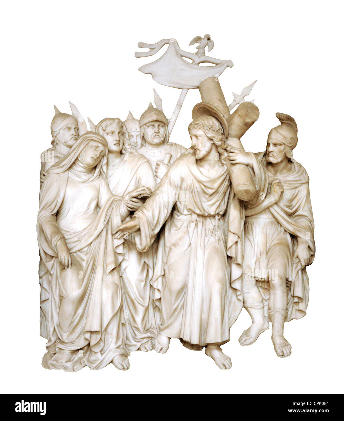 Antwerp / Antwerpen, Belgium. Sint Jakobskerk (Church; 1491-1656) Stations of the Cross - Christ and Mary Stock Photo