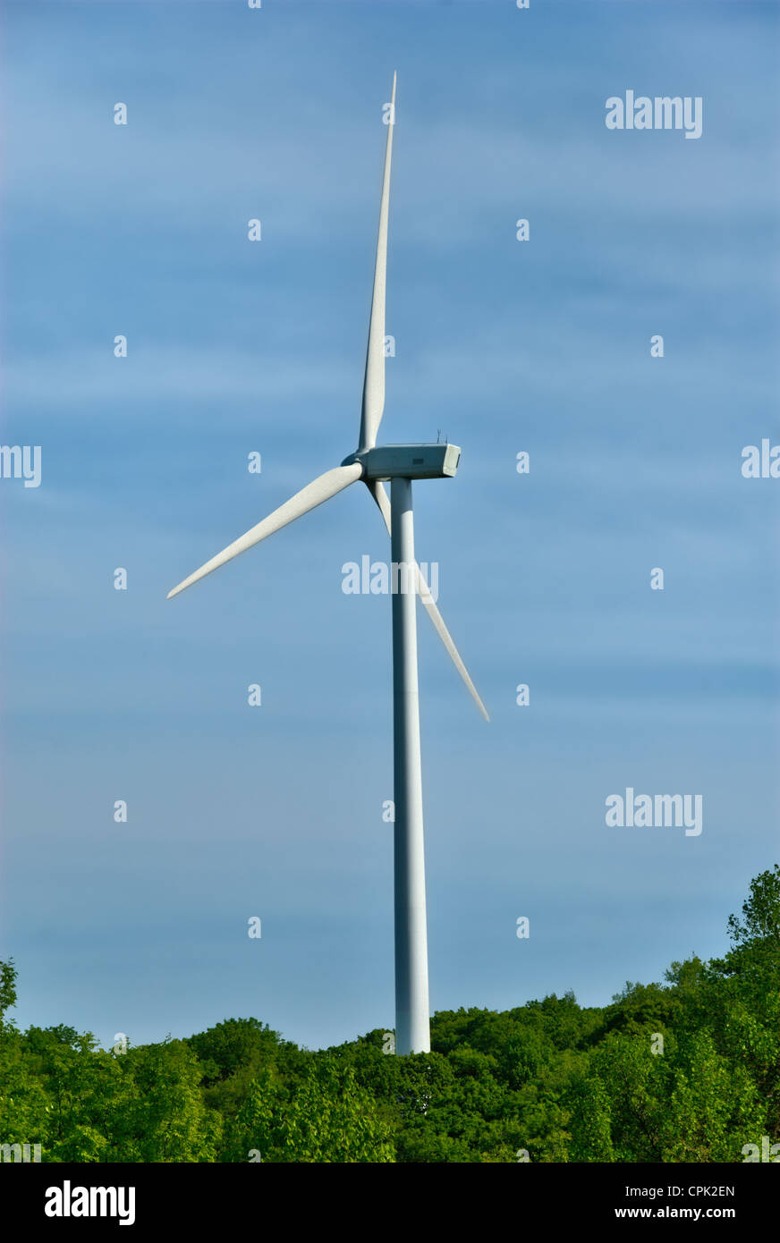 Western Pennsylvania (USA) wind turbine, Mill Run Wind Farm Stock Photo