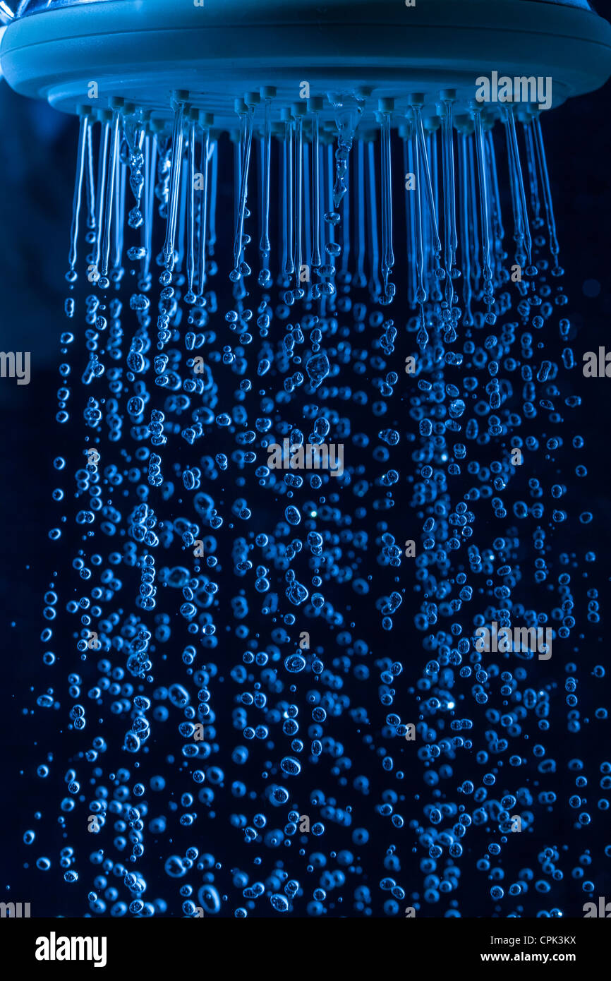 Shower Head with Droplet Water, Dark background Stock Photo Alamy