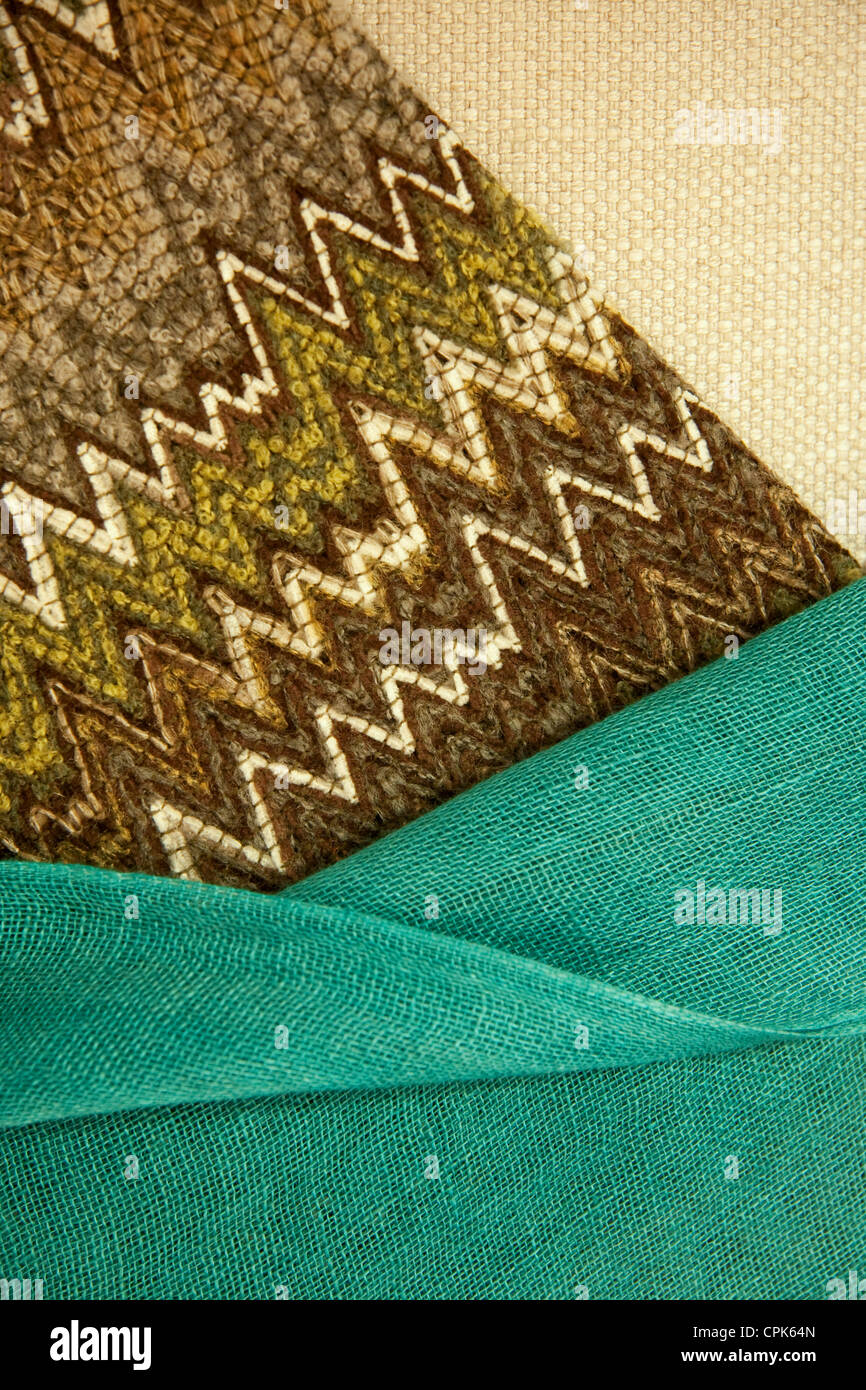 Woven textiles Stock Photo