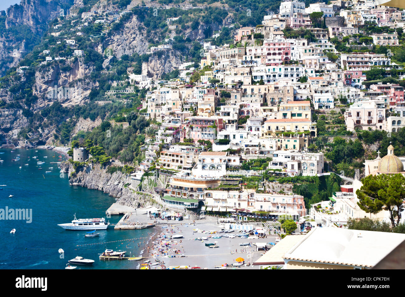 Panoramic view of Minori, wonderful town in Costiera Amalfitana - Italy Stock Photo