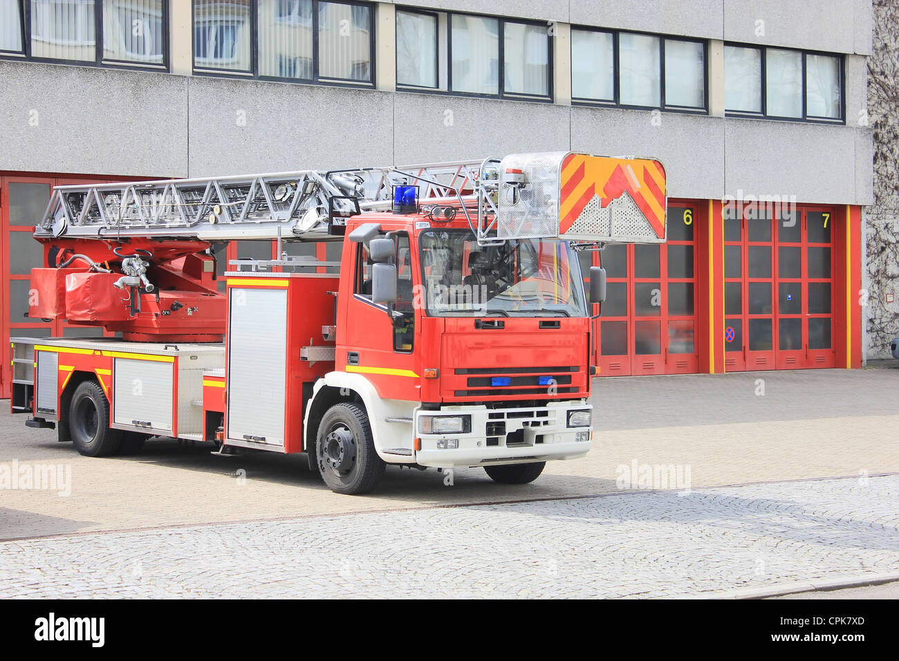 Back fire truck fire station hi-res stock photography and images - Alamy