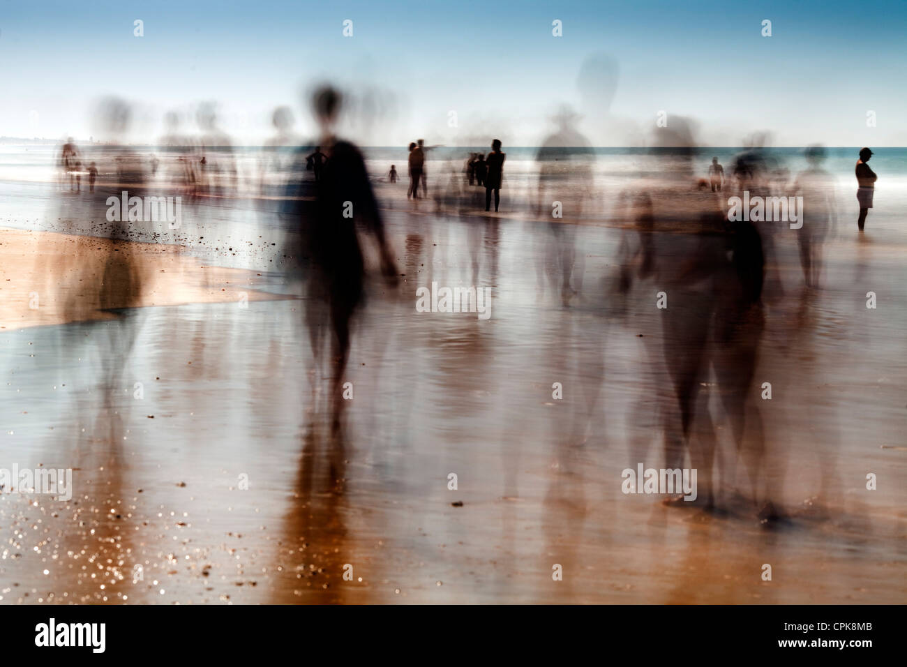Long exposure shot people walking hires stock photography and images