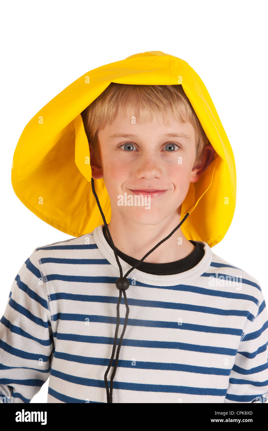 Yellow rain hat hi-res stock photography and images - Alamy