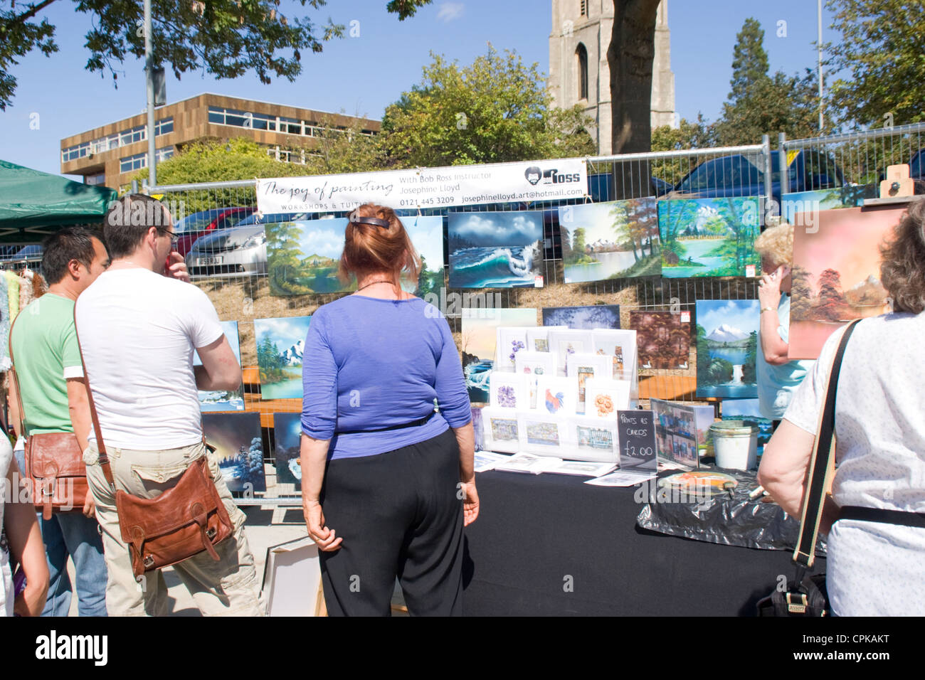 Open Air Art Exhibition Worcester Worcestershire England UK Stock Photo Alamy