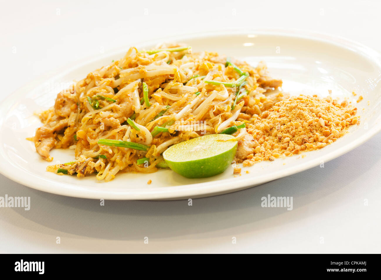 Pad Thai - traditional thai cuisine Stock Photo