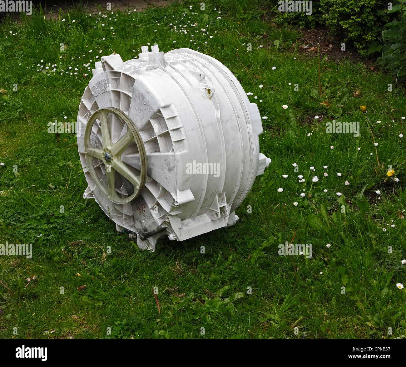 Washing machine drum waiting collection Stock Photo Alamy