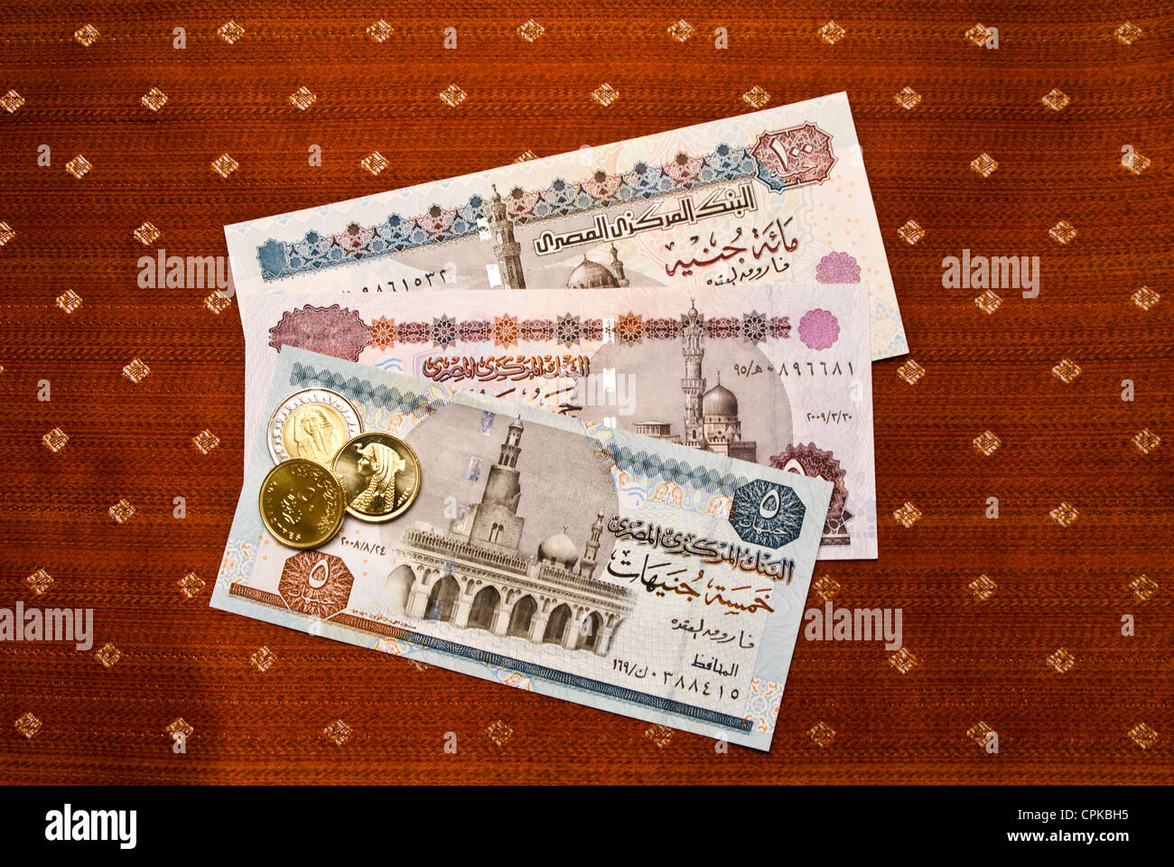 Currency of Egypt (pound and piastre Stock Photo Alamy