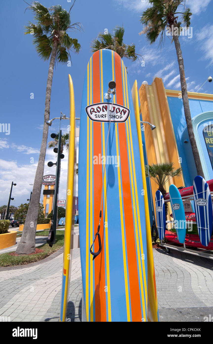 The Ron Jon Surf Shop is a world famous Art Deco palace of everything surfing. Stock Photo