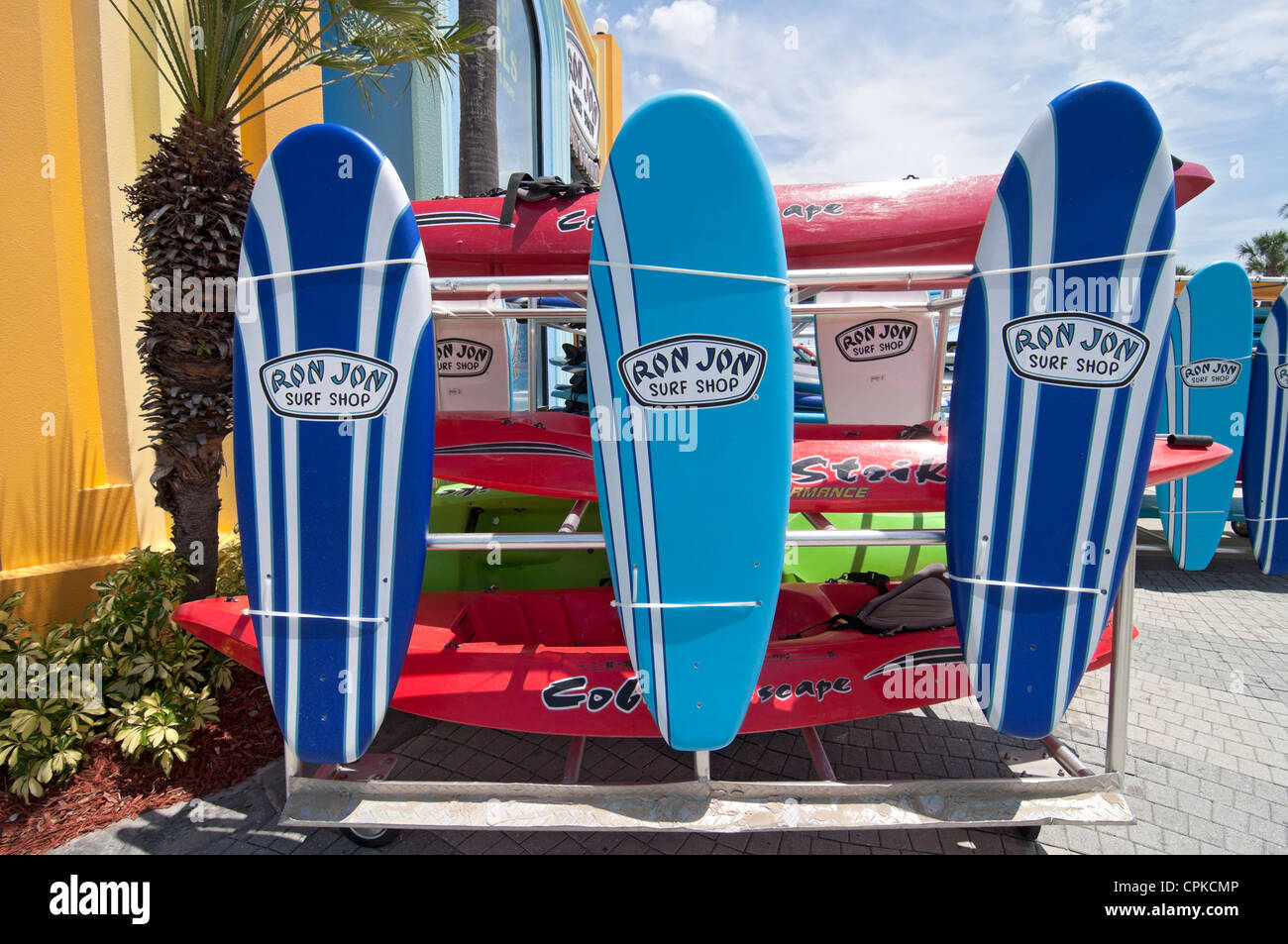 The Ron Jon Surf Shop is a world famous Art Deco palace of everything surfing. Stock Photo