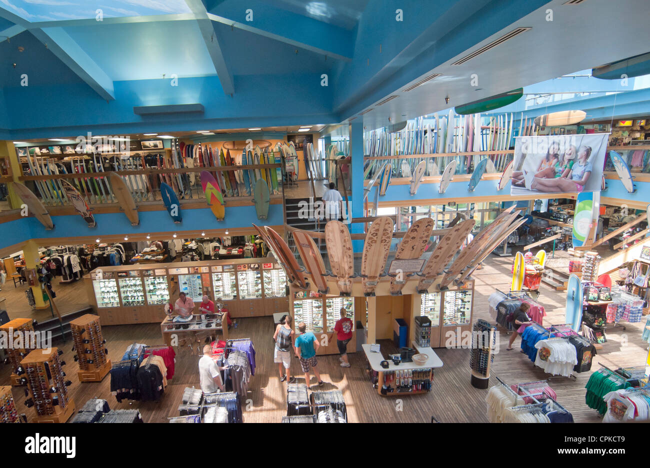 The Ron Jon Surf Shop is a world famous Art Deco palace of everything surfing. Stock Photo