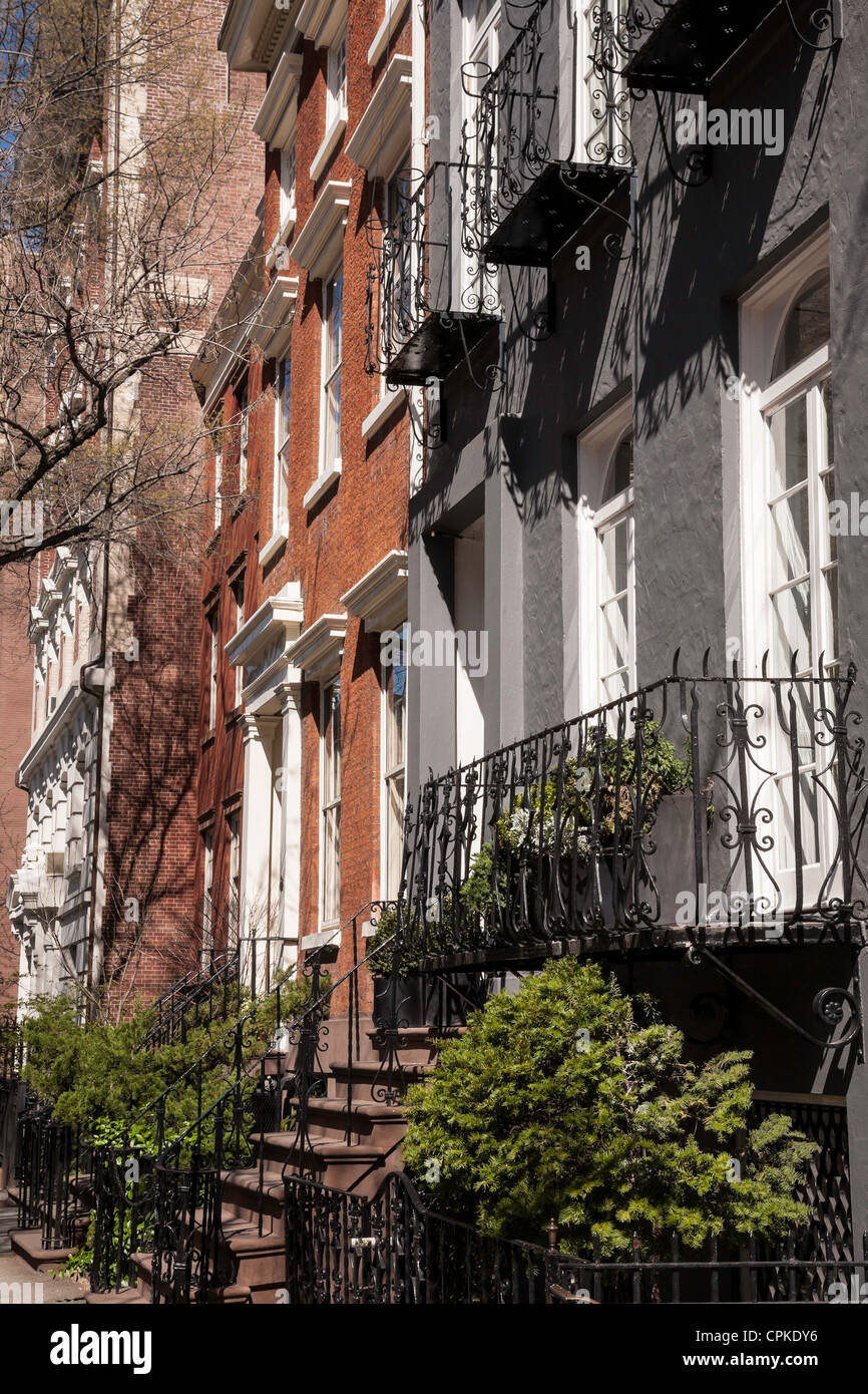Brownstones in Greenwich Village, NYC Stock Photo Alamy