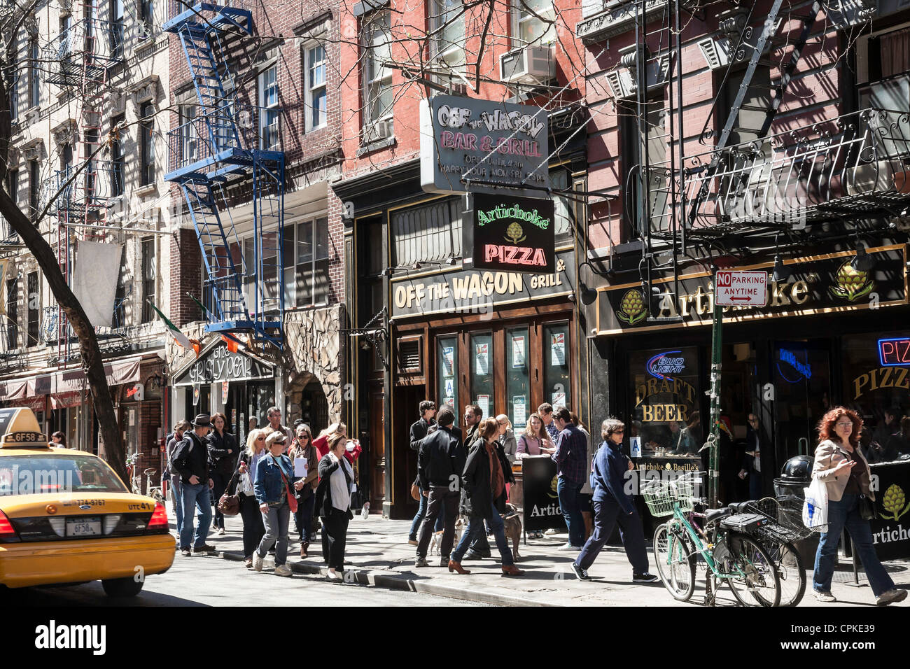 Street scene, MacDougal Street, Greenwich Village, NYC Stock Photo Alamy