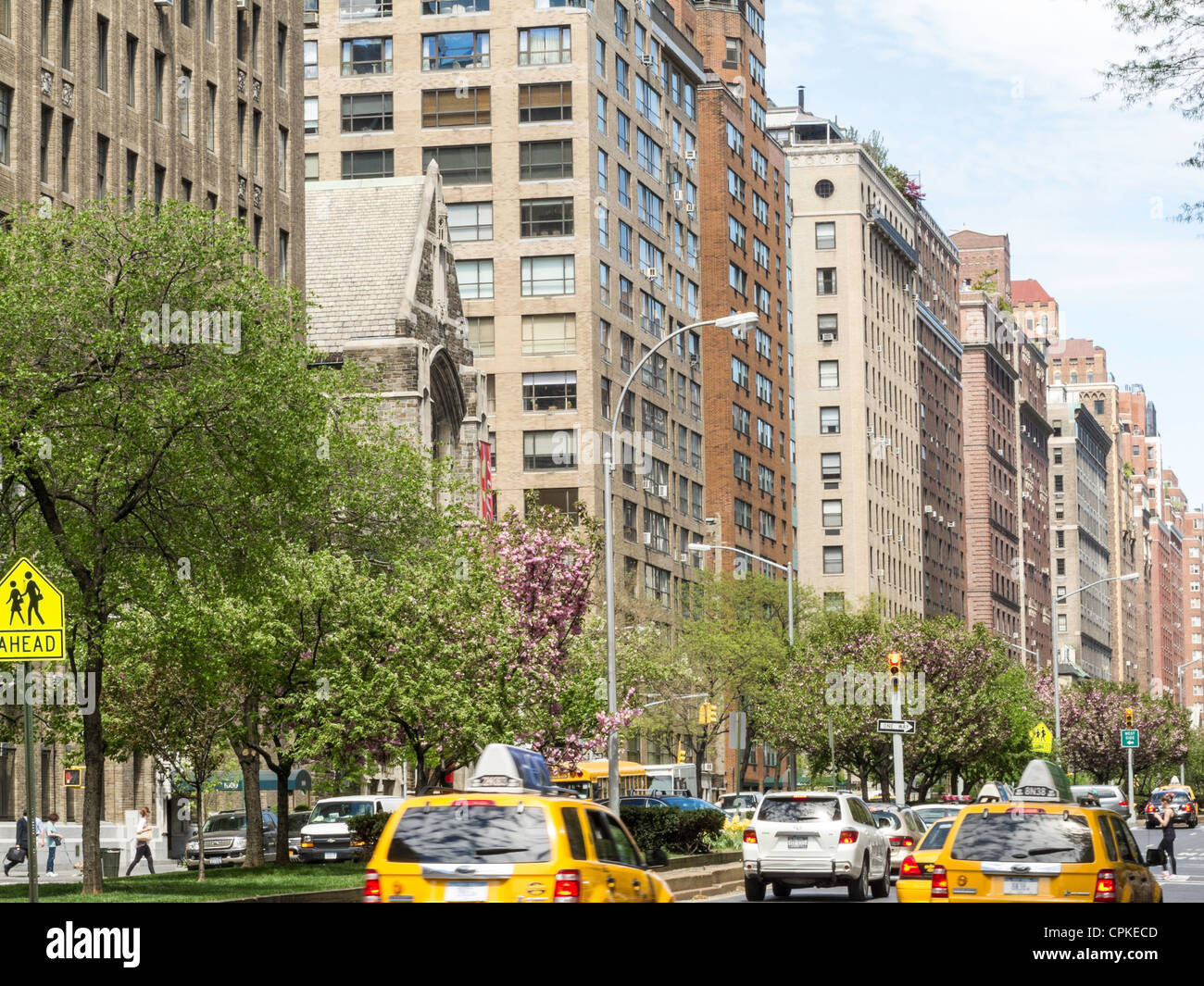 Park Avenue on the Upper East Side of Manhattan, NYC Stock Photo