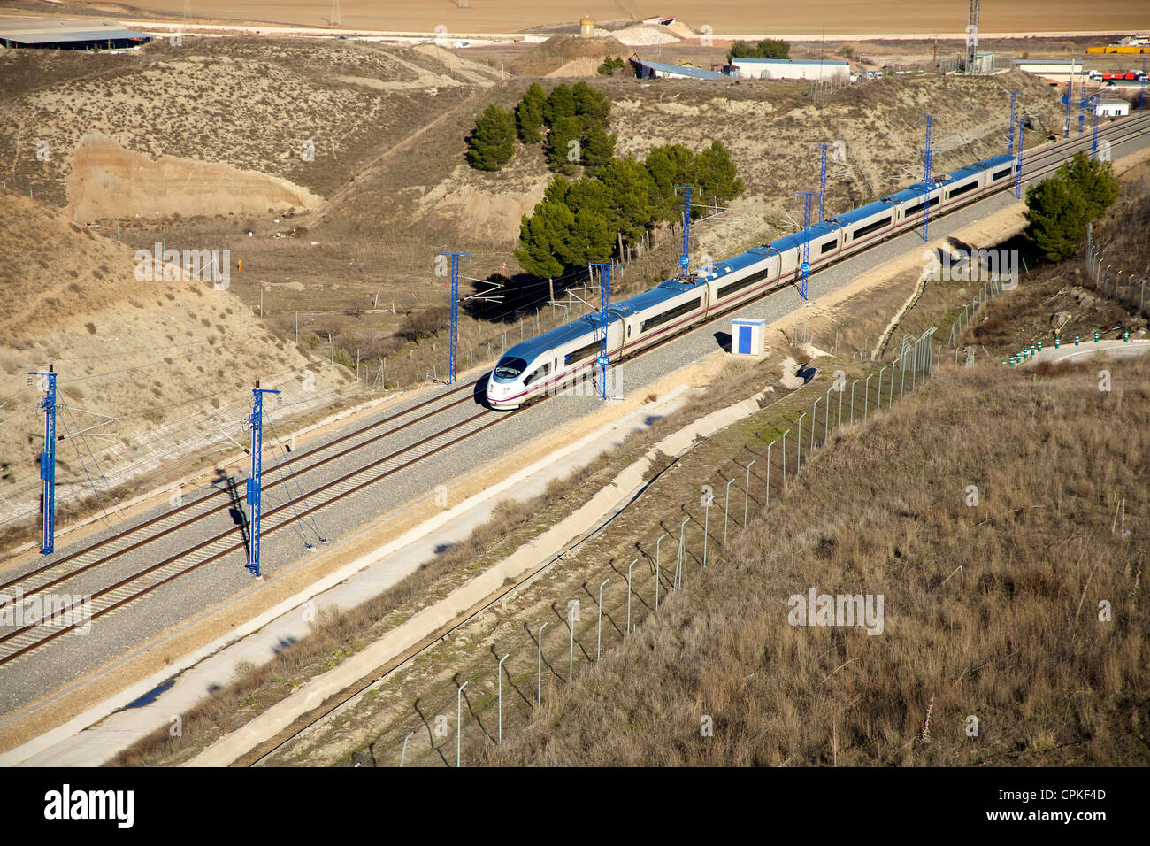 the fastest train AVE railway at Spain Stock Photo - Alamy